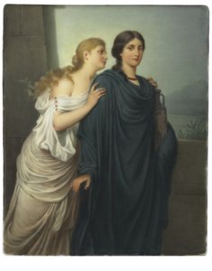 Plaque Rectangulaire, Antigone et Ismène