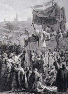 Prédication de la deuxième croisade, gravée par Alexandre Marie Colin (1798-1875)