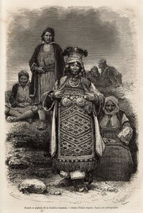 Fiancés et paysans des frontières roumaines, gravure d