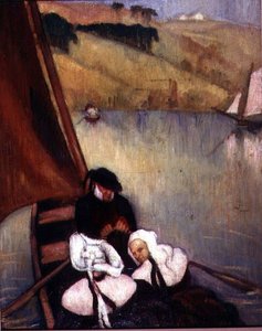 Femmes bretonnes dans un bac, vers 1900 - Emile Bernard