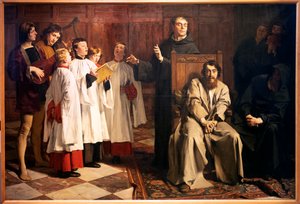Emile Wauters. Hugo van der Goes au Cloître Rouge. 1872 - Emile Charles Wauters