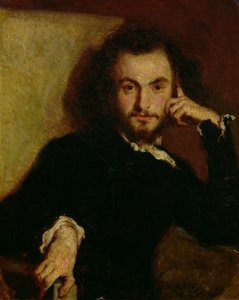Portrait de Charles Baudelaire (1821-67) 1844 - Emile Deroy