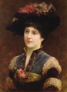Dame avec un chapeau, 1887 - Emile Eismann Semenowski