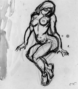 Modèle féminin assis, tourné vers la gauche - Emile Othon Friesz