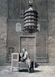 Porte de tombeau, mosquée du sultan Barquq, 19e siècle - Emile Prisse d