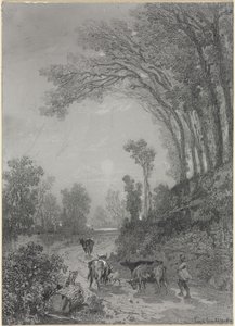 Paysage avec vaches, seconde moitié du 19e siècle