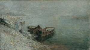 Bateaux de pêche sur la rive du Danube