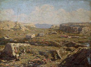 Paysage rocheux - Emilio Longoni