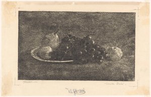Bol avec raisins et autres fruits - Emilius Wilhelmus Dehé (signed by artist)
