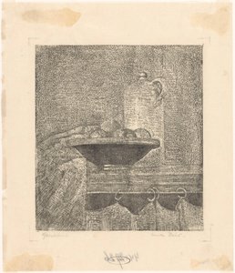 Nature morte avec cruche et coupe de fruits
