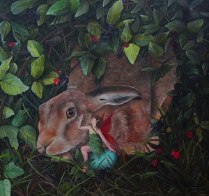 Sous les ronces, 2024 (huile sur toile)