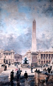 Obélisque de Louxor et la Place de la Concorde, 1891 - Emmanuel Lansyer