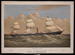 Inman Line, le vapeur City of Montreal de la Liverpool, New York & Philadelphia Steam Ship Company