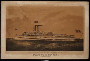 Le célèbre vapeur Providence de la compagnie de navigation Narragansett, commandant B M Simmons - Endicott Endicott