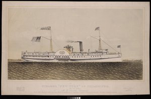 Le vapeur New York de Philadelphie... H W Chisholm, Commandant... - Endicott Endicott