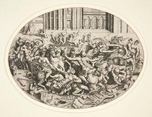 Bataille des Amazones - Enea Vico