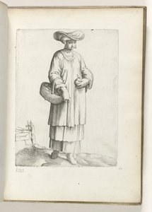 Femme avec panier en costume espagnol, ca. 1550 - Enea Vico