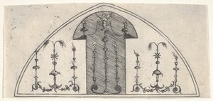Panneau en forme de lancette avec décoration grotesque, 1541 - Enea Vico