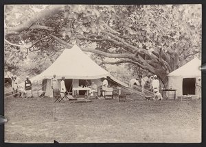 J.J. Cotton en topi et tente - English Photographer