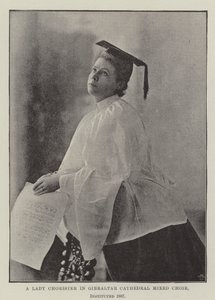 Une choriste à la cathédrale de Gibraltar, chœur mixte institué en 1887