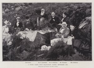 Un pique-nique près du château de Blackcraig, septembre 1893 - English Photographer