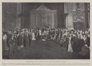 Une présentation à M. Seddon par des colons néo-zélandais à Londres - English Photographer