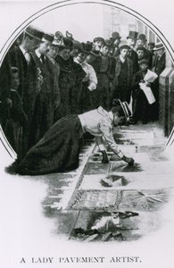 Une artiste de trottoir vers le couronnement d