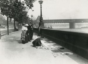 Un artiste de trottoir sur l