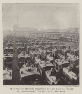 Un effet de la traction électrique, 2 000 000 dollars de locomotives à vapeur rouillant à New York - English Photographer