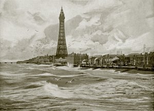 Blackpool, avec sa tour Eiffel (photo n/b)