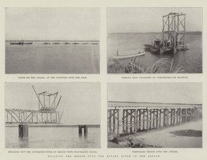 Construction du pont sur la rivière Atbara au Soudan - English Photographer
