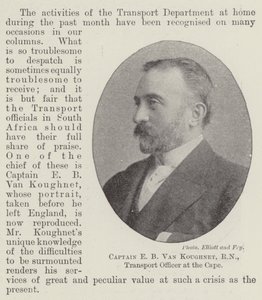 Capitaine E B Van Koughnet, RN, officier de transport au Cap - English Photographer