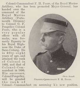 Colonel-commandant F H Poore - English Photographer