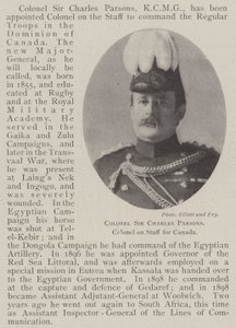 Colonel Sir Charles Parsons, colonel en état-major pour le Canada - English Photographer