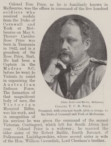 Colonel T C R Price, présenté avec les troupes sud-africaines de retour au duc de Cornouailles et d