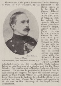 Colonel Ward, nouveau sous-secrétaire d