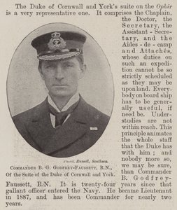 Commandant B G Godfrey-Faussett, RN, de la Suite du Duc de Cornouailles et d