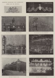 Décorations et illuminations du couronnement, Londres et les provinces