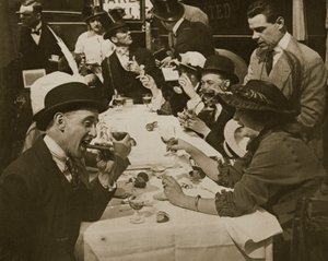 Déjeuner de Derby Day, gravure de Horace W. Nichols, vers 1910 (photogravure) - English Photographer