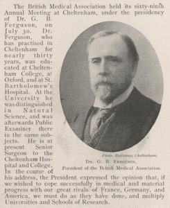 Dr G B Ferguson, président de l