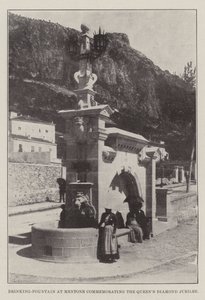 Fontaine à boire à Menton commémorant le Jubilé de diamant de la Reine - English Photographer