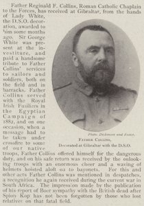 Père Collins, décoré à Gibraltar avec le DSO