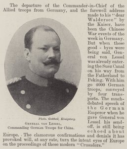 Général von Lessel, commandant les troupes allemandes pour la Chine - English Photographer