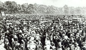 Grande manifestation pour le droit de vote des femmes à Hyde Park, 21 juin 1908