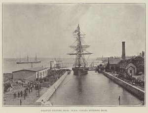 Halifax Graving Dock, HMS Canada entrant dans le dock - English Photographer
