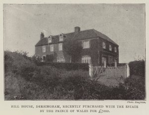 Hill House, Dersingham, récemment acheté avec le domaine par le Prince de Galles pour 7000 £ - English Photographer