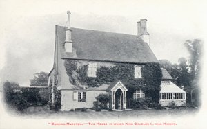 Maison dans le village de Long Marston, Gloucestershire, où le roi Charles II a été caché après sa fuite suivant la défaite de son armée à la bataille de Worcester - English Photographer