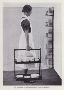 Illustration pour la posture dans les travaux ménagers (photo n/b)