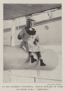 Sur les traces de son père, le prince Edward de York à bord du HMS Crescent - English Photographer