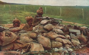 Équipage indien de canon Hotchkiss sur le front occidental, Première Guerre mondiale